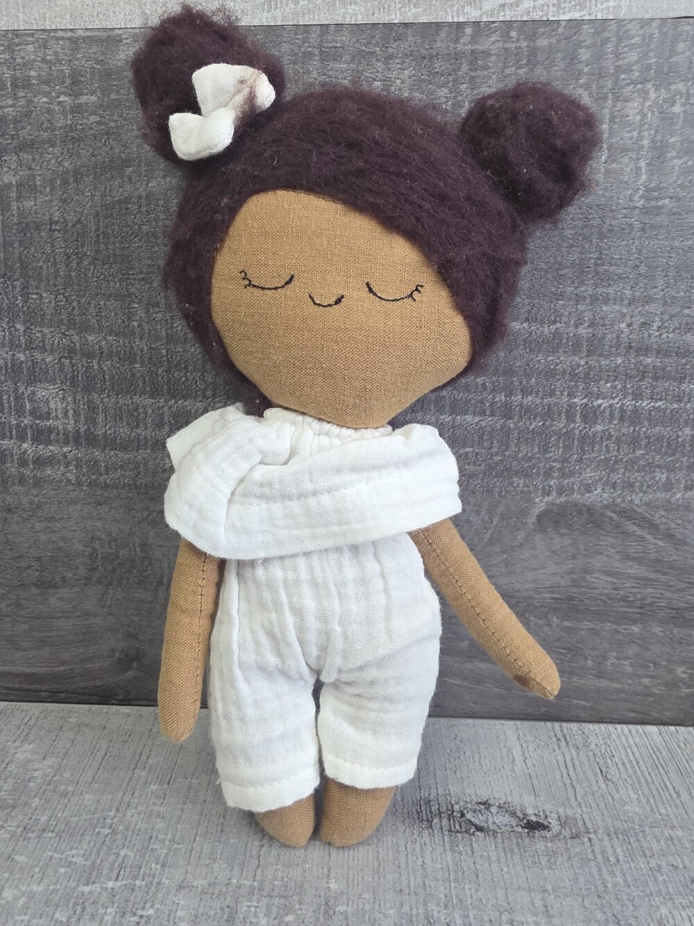 Anthropologie Lele Lerele Girl Rag Doll with Bun Gaitex International g61